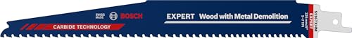 Bosch 1x EXPERT Wood with Metal Demolition S1167XHM Säbelsägeblatt (für Holz mit zähem Metall, Bauholz mit Mörtel...