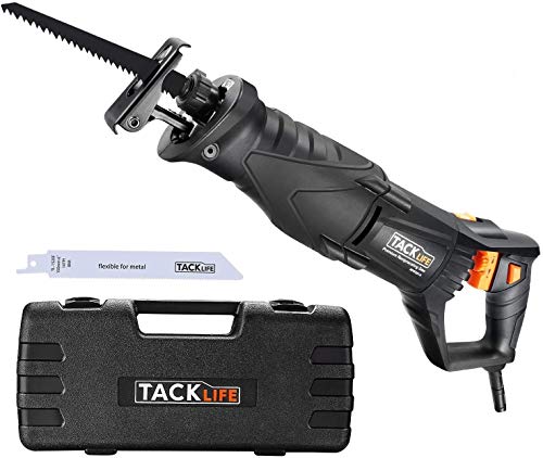 TACKLIFE Säbelsäge, Universalsäge, Reciprosäge 2800spm 850W, Drehgriff (90° nach links und rechts), mit 2...